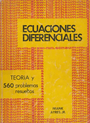 comprar Ecuaciones Diferenciales Serie Schaum Frank Ayres 