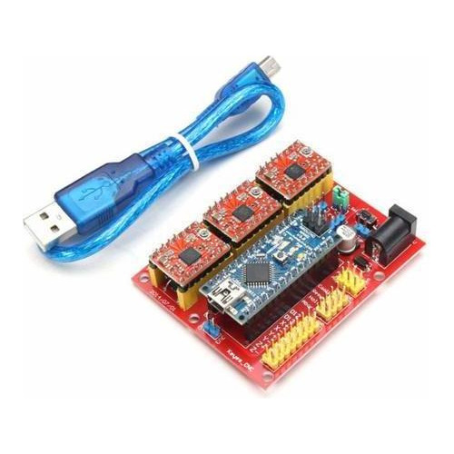 Tarjeta Cnc Shield V4 Con Arduino Nano +3 Driver A4988 +cabl