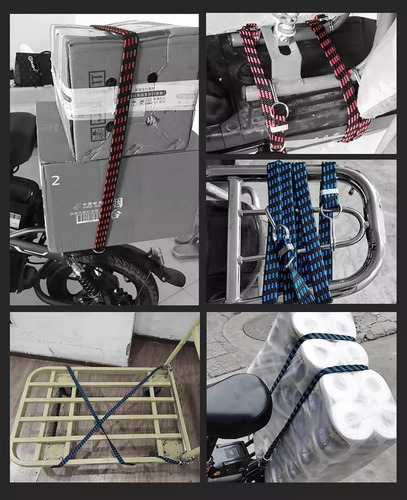 Imagen 6 de 6 de Ligas Amarre Elástico Moto Carga Transporte 2 M