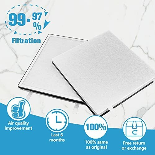 Filtro Vital 100 Compatible Levoit, 3-en-1, Carbón