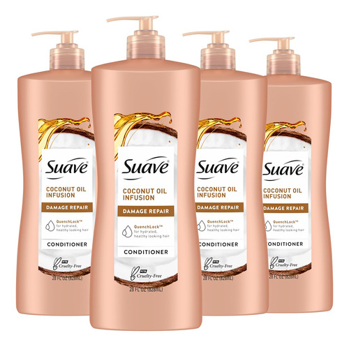 Suave Acondicionador Reparador De Danos Con Aceite De Coco,