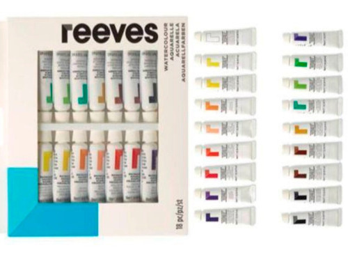 Acuarelas Reeves Pomos De 12ml X 18 Colores.profesional