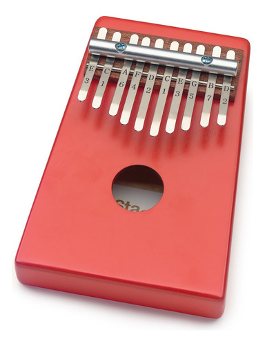 Kalimba De Madera 10 Notas Color Roja Stagg 