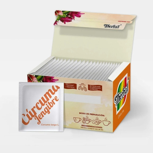 Therbal Té Curcuma Y Jengibre Hierbas 37.5 Gr 25 Sobres