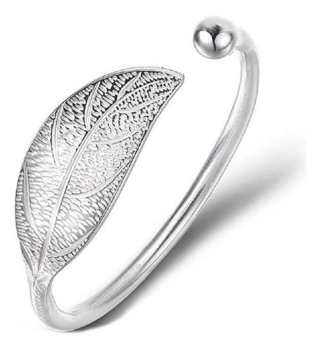 Brazalete De Plata De Ley Para Mujer, Estilo Vintage, Con P.