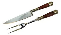 Comprar Set Cuchillo Tenedor Trinchar 3 Claveles Seigen Artesanal