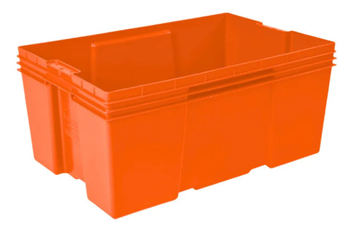 Caja Para Transportar Pollo Fresco 35 Kg Naranja