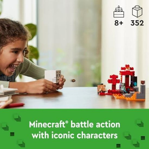 Lego Minecraft The Nether Portal Ambush Adventure Set, Jugue