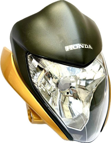 Frente Do Farol Foco Dourado Honda Cb 300r De 2009 Ate 2011