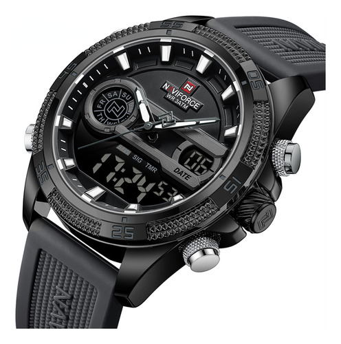 Reloj Naviforce Quartz Para Hombre, Reloj Deportivo Con Puls