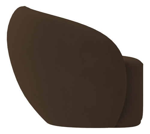 Poltrona Decorativa Para Sala Estar Gliese Veludo Marrom