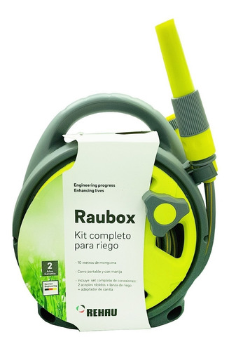 Kit Completo Riego Enrollador Raubox + 10mts Rehau