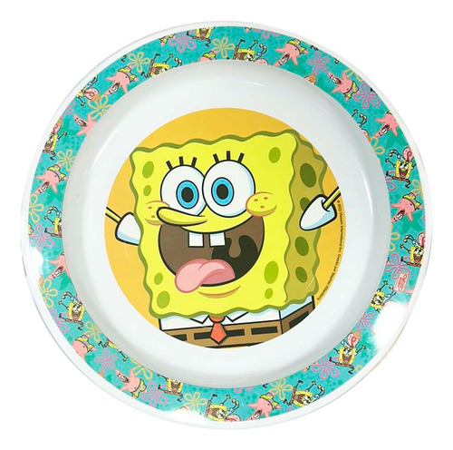 Plato Playo Infantil Bob Esponja Bebés Cresko Vajilla 20cm