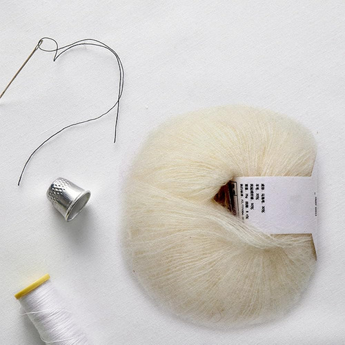 Hilo De Mohair Kooingtech Para Tejer Bufandas Y Suéteres 26g