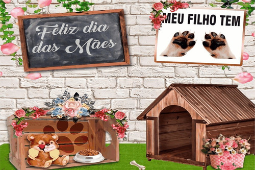 Imagem 1 de 4 de Painel De Festa Lona Dia Das Mães Cachorro Canino Dog