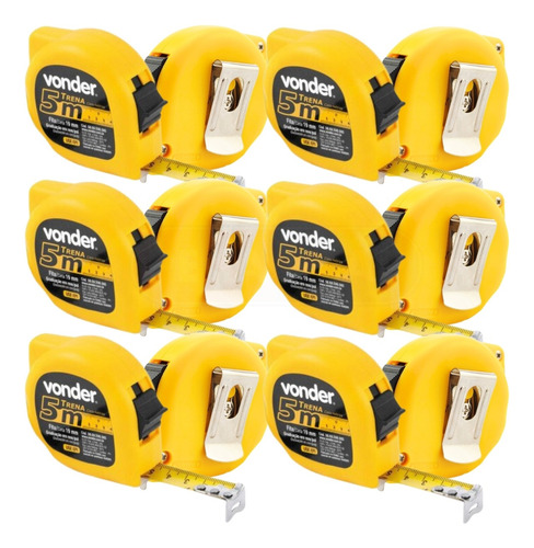 Kit Com 12 Trenas Em Aço 5m X 19mm, Prática - Vonder