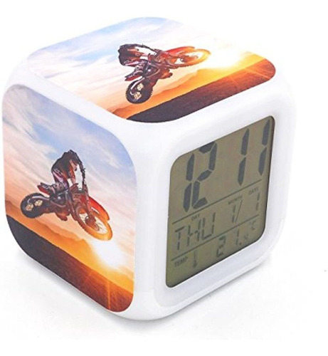 Bofy Led Despertador Motocicleta Moto Extremo Motocross Pers