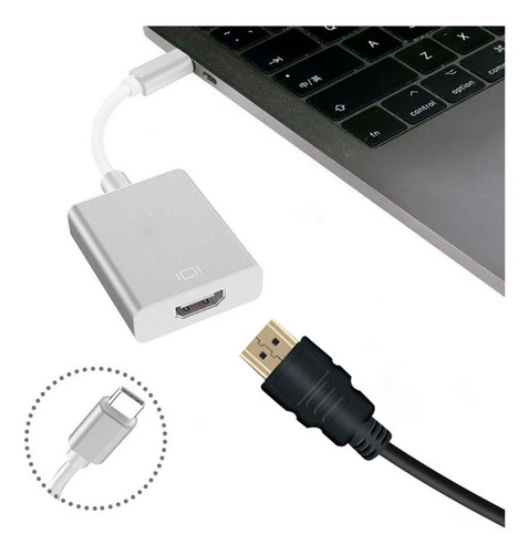 Adaptador Tebera Tipo C Para Hdmi Branco 1x1