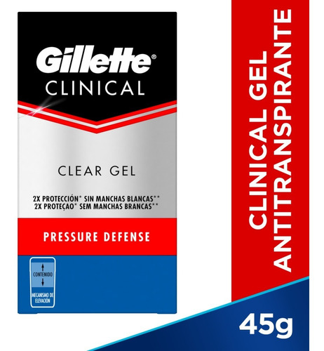 Gel Antitranspirante Desodorante Gillette Clinical 45g