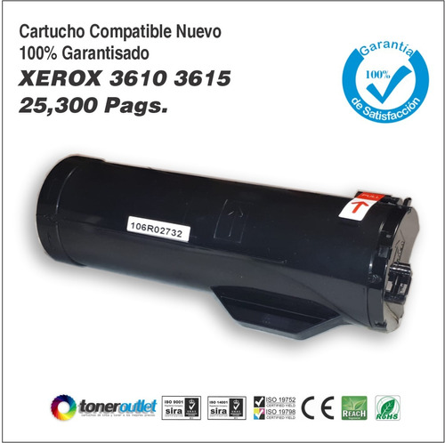 Remate! Toner Comp Xerox 3610/3615 106r02732 25,300 Paginas