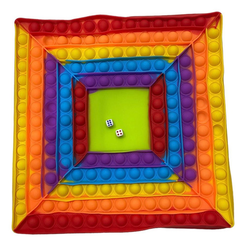 Pop It Multicolor 30x30 Antiestres Con Dados