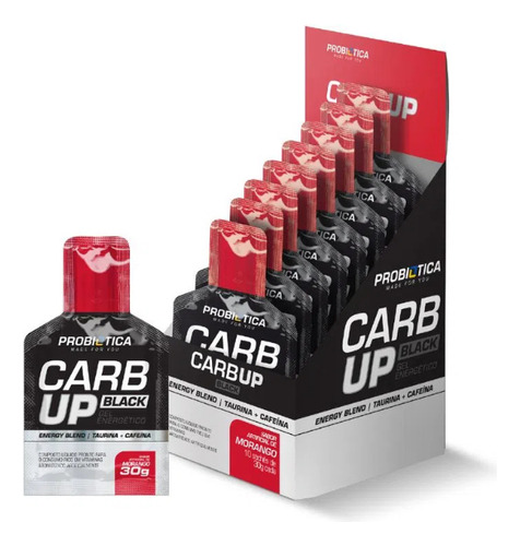 Carb Up Gel Black Morango Silvestre 30g Cx10und - Probiotica