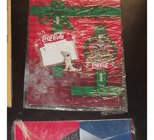 Lote De 4 Tarjetas Navideñas De Coca Cola