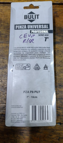 Pinza Bulit Universal Aislada 1000v - 7 Pulgadas