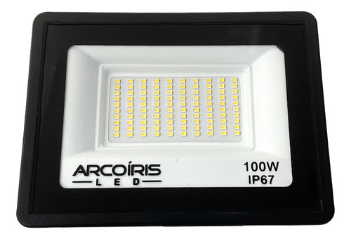 Refletor Holofote Microled 100w Multifocal Branco Frio Ip67