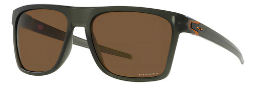 Óculos De Sol Oakley Leffingwell Oo9100 910011 tamanho 57 , Coe da Armação Nanquim verde-oliva fosco cor da lente Bronze Prizm