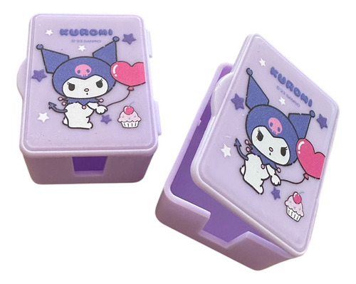 Portacepillo Sanrio 2 Piezas Kuromi Miniso Hello Kitty Lila
