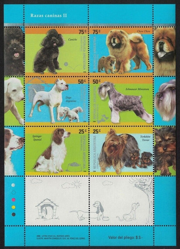 2006 Razas Caninas- Perros - Argentina (bloque) Mint
