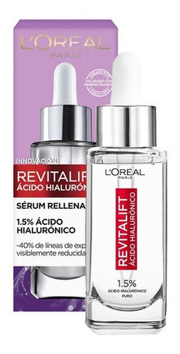 Imagen 5 de 5 de Serum L'Oréal Paris Revitalift Ácido Hialurónico sérum rellenador día/noche para todo tipo de piel de 30mL