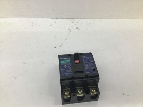 Mitsubishi Nf30-cs No Fuse Breaker 5 Amp 3p 500vac 50-60 Dda