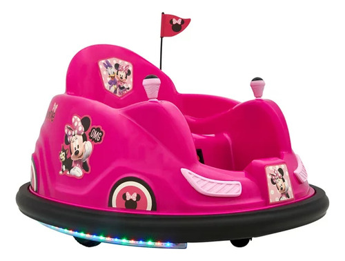 Carrito Chocón, Bumper Car Eléctrico Para Niños Minnie Mouse Color Rosa Chicle