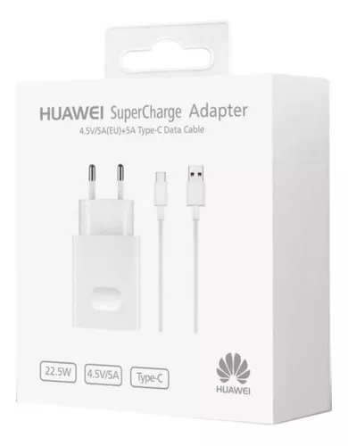 Cargador Huawei CP404 + Cable USB C Carga Rápida 22.5W