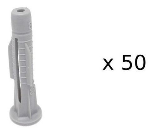 Imagen 1 de 4 de Tarugos Nylon 6mm Bolsa 50 Unidades C/ Tope Ladrillo Hueco