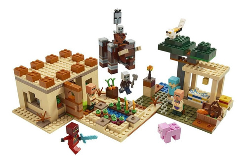 Blocos De Montar - Minecraft Lego - O Ataque De Illager Lego