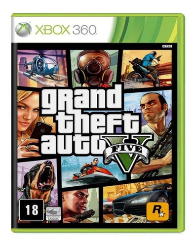 Xbox 360 Grand Theft Auto V Mídia Física Novo Português