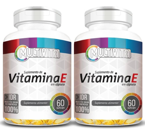 Kit 2x Vitamina E 100% Idr 60 Cápsulas - Multivita