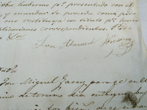 Documentos Antiguo 1845 Y 6 (Usado)