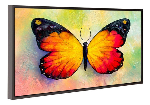 Cuadro Moderno Canvas Flotado Mariposa Monarca 90x140