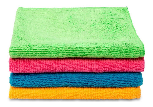 Imagen 3 de 11 de Paño Microfibra Vileda Multiuso Súper Absorbente Colores X 4 Color Surtido