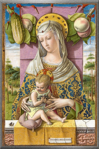 Cuadro La Virgen Y El Niño - Carlo Crivelli - Aprox Año 1480