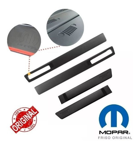 Imagem 2 de 2 de Jogo Friso Lateral Borrachão Original Mopar Jeep Renegade