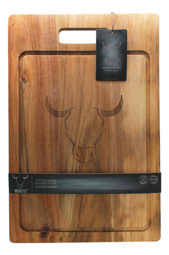 Tabla Para Picar De Madera Acacia 45cm Wayu