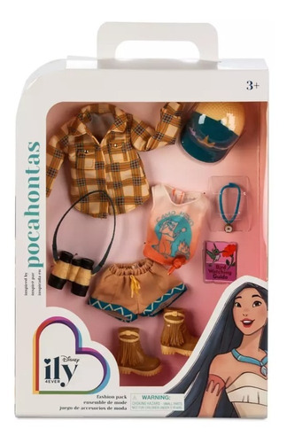 Disney Store Set Ropa Y Accesorios Pocahontas Ily 4ever