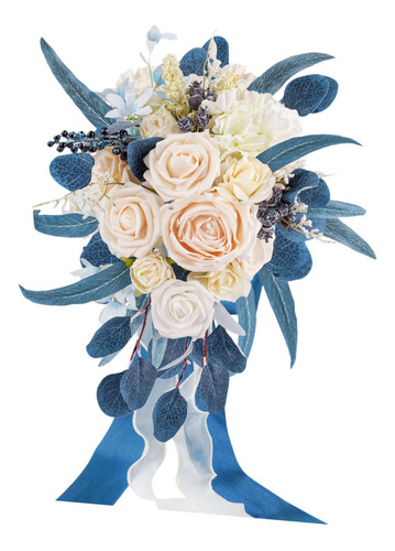 Ramo De Boda Para , Flores De Seda, Romántica, Estilo C