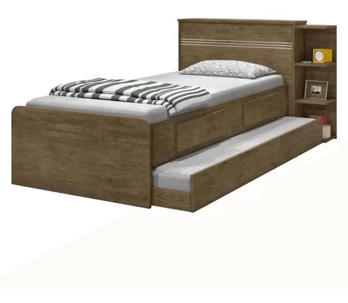 Cama Marinera Premium + Baul + Cajones + Repisa + Respaldo