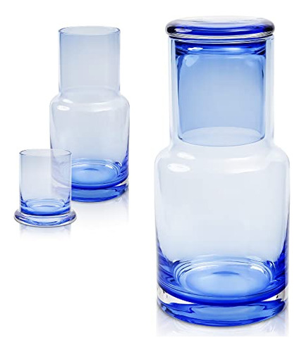 Juego De Jarra Y Cristal Junto A La Cama, Jarra De Cristal A